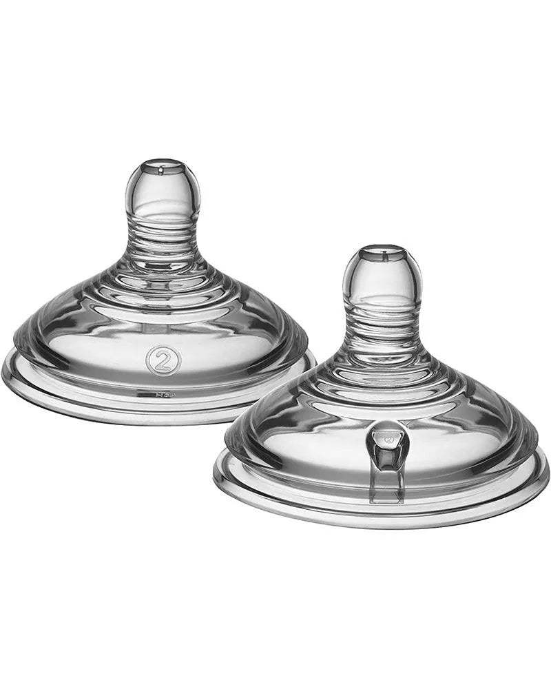2 Tétines Tommee Tippee Closer to Nature - Débit moyen 3m+ - Tommee Tippee - Tétines pour bébé Maroc -www.babyboss.ma