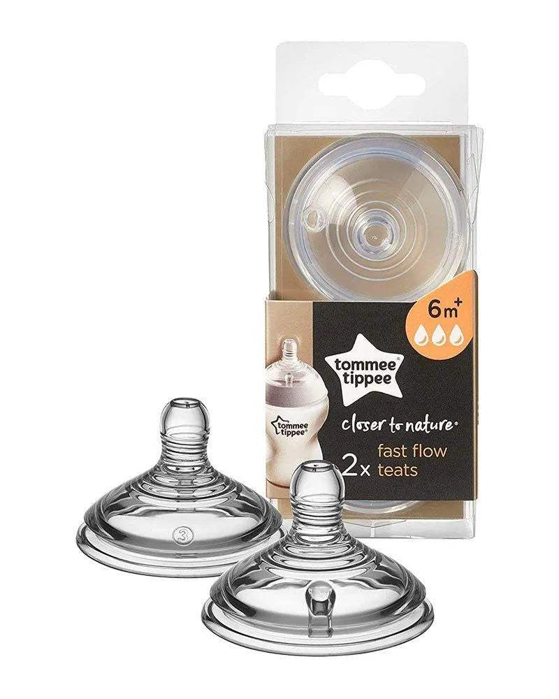 2 Tétines Tommee Tippee Closer to Nature - Débit rapide 6m+ - Tommee Tippee - Tétines pour bébé Maroc -www.babyboss.ma