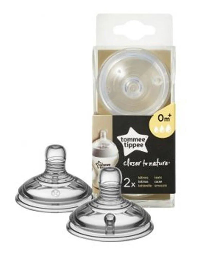 2 Tétines Tommee Tippee Closer to Nature - Débit Variable 0m+ - Babyboss.ma - Tommee Tippee - pour bébé maroc