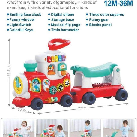 4 in 1 smart Learning push and ride train - babyboss toys - pour bébé Maroc -www.babyboss.ma