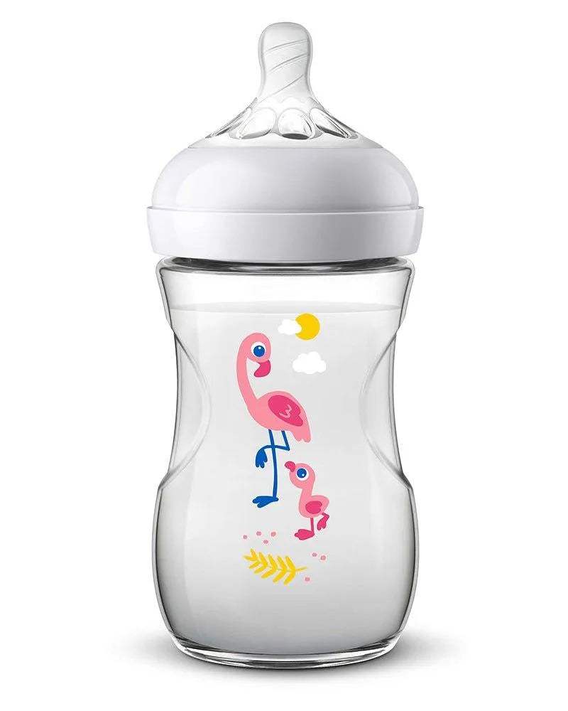 Avent Biberon Natural 260ml - Flamant - Philips Avent - Biberon pour bébé Maroc -www.babyboss.ma