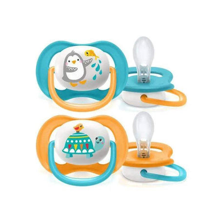 Avent Lot de 2 Sucettes Orthodontiques Ultra Air Animals 6-18m - Philips Avent - Sucettes pour bébé Maroc -www.babyboss.ma
