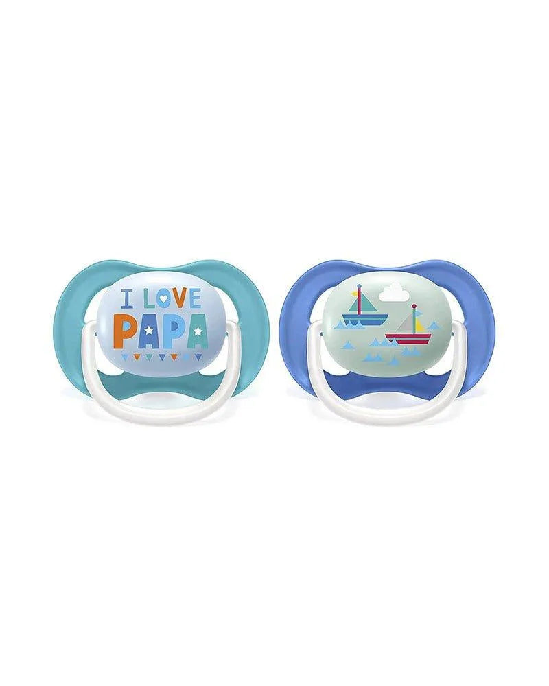 Avent Lot de 2 Sucettes Orthodontiques Ultra Air Happy 6-18m Garçon - Babyboss.ma - Philips Avent - pour bébé maroc