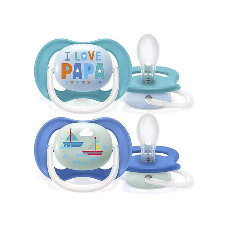 Avent Lot de 2 Sucettes Orthodontiques Ultra Air Happy 6-18m Garçon - Philips Avent - Sucettes pour bébé Maroc -www.babyboss.ma
