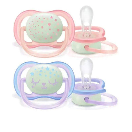 Avent Lot de 2 Sucettes Ultra Air Night 0-6m - Fille - Philips Avent - Sucettes pour bébé Maroc -www.babyboss.ma