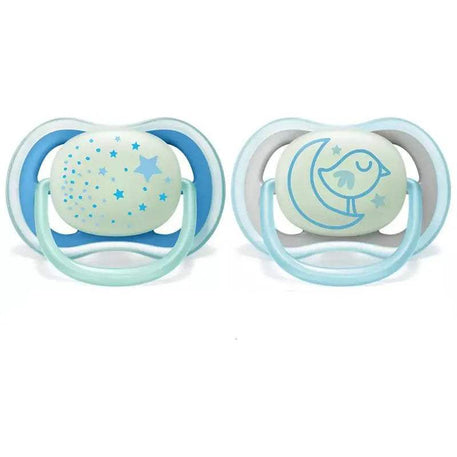 Avent Lot de 2 Sucettes Ultra Air Night 6-18m - Garçon - Philips Avent - Sucettes pour bébé Maroc -www.babyboss.ma