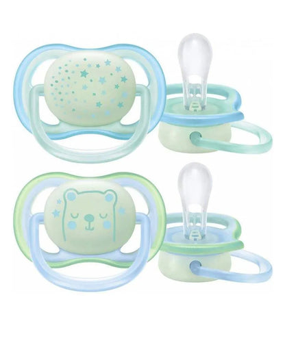 Avent Lot de 2 Sucettes Ultra Air Night m - Garçon - Babyboss.ma - Philips Avent - pour bébé maroc