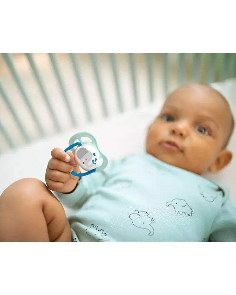 Avent Lot de 2 Sucettes Ultra Air Penguin & Éléphant 0-6m Garçon - Philips Avent - Sucettes pour bébé Maroc -www.babyboss.ma