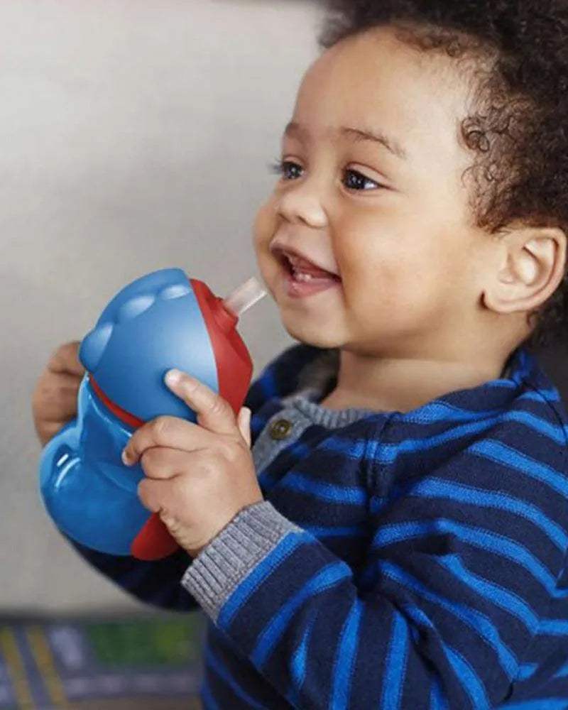 Avent Nouvelle tasse à paille +9m Garçon - 200ml - Philips Avent - Gourdes pour bébé Maroc -www.babyboss.ma