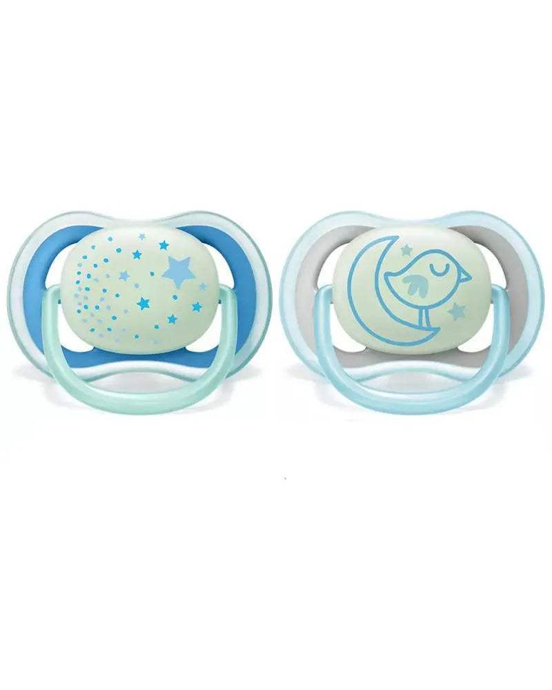avent-lot-de-2-sucettes-ultra-air-night-6-18m-garcon-babyboss-ma-philips-avent-pour-bebe-maroc - Babyboss.ma -bebe-maroc