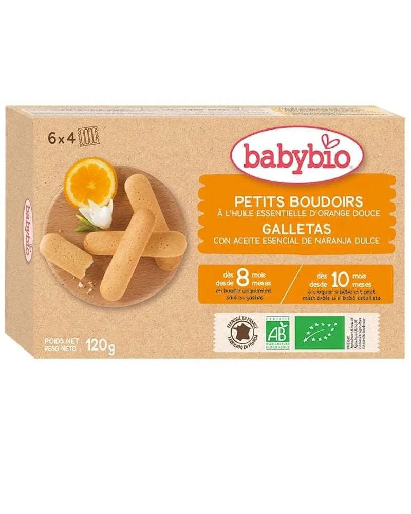 Babybio Boudoirs Biscuits À L'orange 120g - Babyboss.ma - Babybio - pour bébé maroc