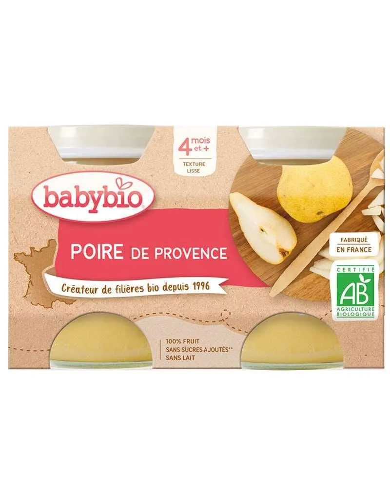 Babybio Petit Pot Poire de Provence 2x 130g - Babyboss.ma - Babybio - pour bébé maroc