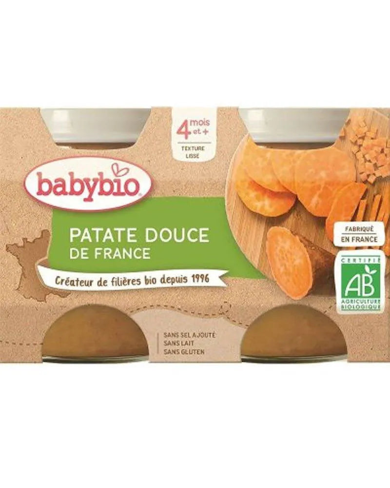 Babybio Pot Patate Douce 2x130g - Babyboss.ma - Babybio - pour bébé maroc