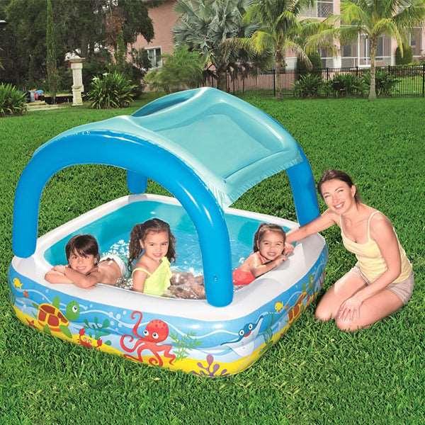 BESTWAY - Piscine avec pare-soleil 140x140x114 cm - Babyboss.ma - bestway - pour bébé maroc