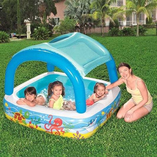 BESTWAY - Piscine avec pare-soleil 140x140x114 cm - Babyboss.ma - bestway - pour bébé maroc