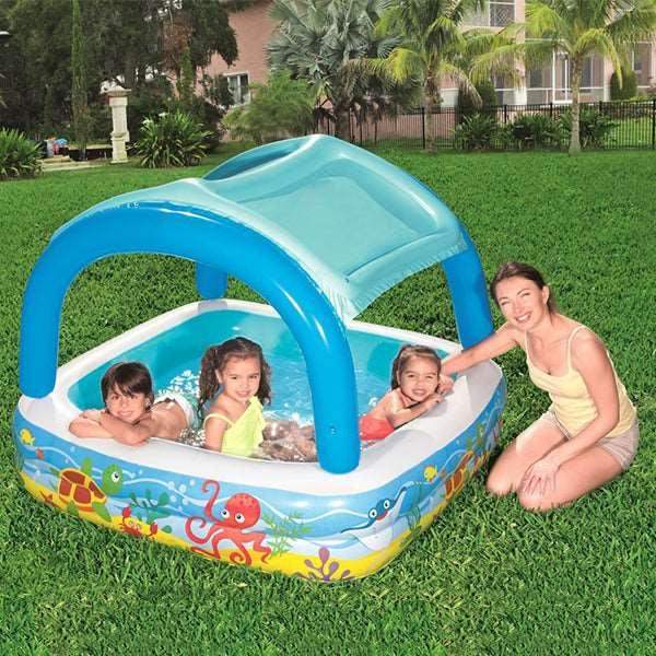 BESTWAY - Piscine avec pare-soleil 140x140x114 cm - bestway - pour bébé Maroc -www.babyboss.ma