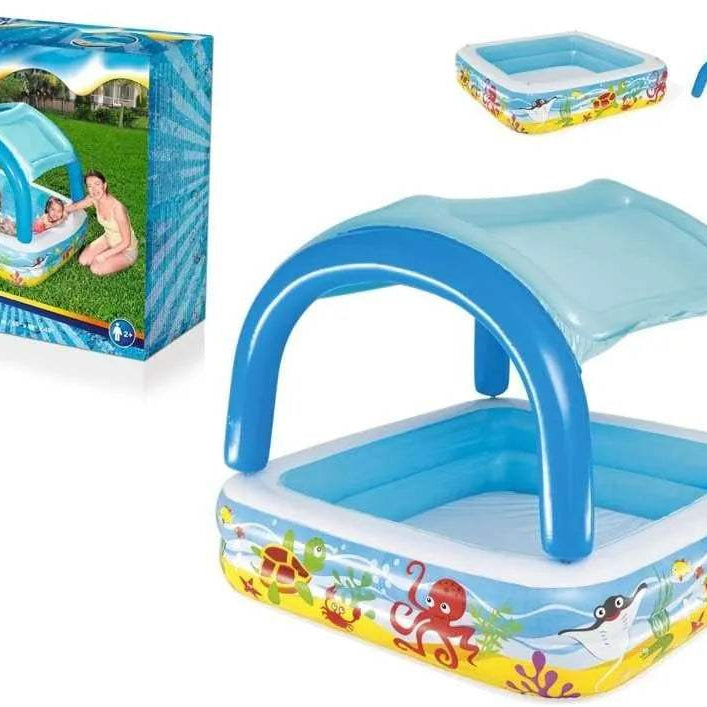 BESTWAY - Piscine avec pare-soleil 140x140x114 cm - bestway - pour bébé Maroc -www.babyboss.ma