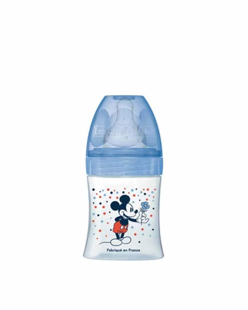 Biberon Dodie Anti-Colique Tétine Ronde 150ml (0-6m) - Mickey Bleu - Dodie - Biberon pour bébé Maroc -www.babyboss.ma