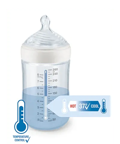 Biberon en verre 240ml NUK Nature Sense avec Temperature Control - Babyboss.ma - NUK - pour bébé maroc