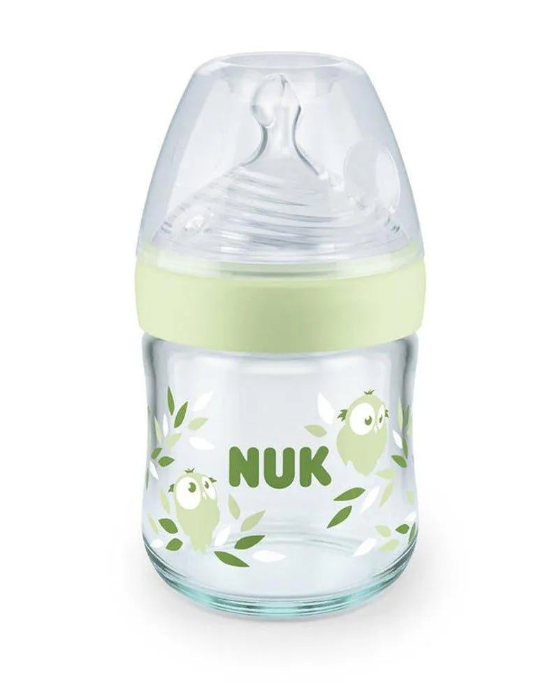 Biberon En Verre Nature Sens 120ml NUK - Vert - Babyboss.ma - NUK - pour bébé maroc