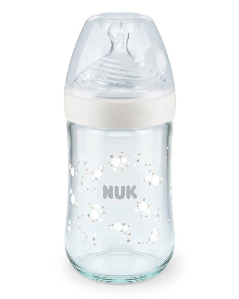 Biberon En Verre Nature Sens 240ml NUK - Blanc - Babyboss.ma - NUK - pour bébé maroc