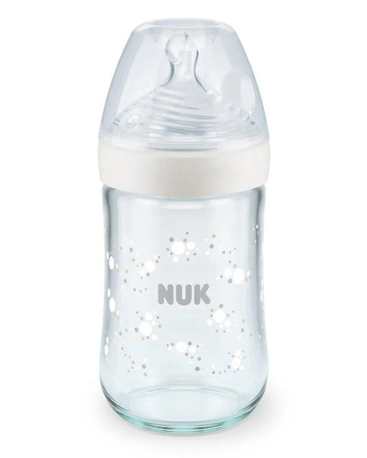 Biberon En Verre Nature Sens 240ml NUK - Blanc - Babyboss.ma - NUK - pour bébé maroc