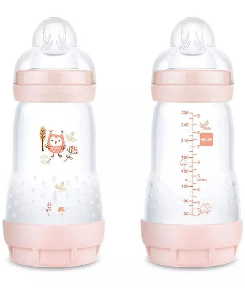 Biberon MAM Easy start anti-colique 260ml 2M+ - Corail - MAM - Biberon pour bébé Maroc -www.babyboss.ma