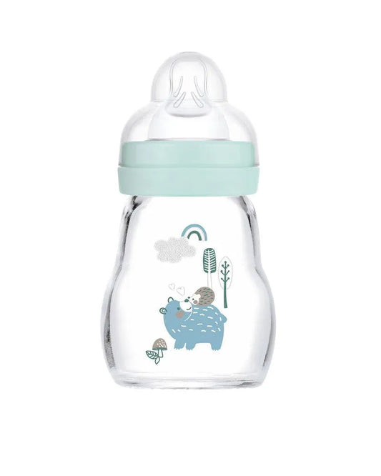 Biberon MAM en verre 170ml - Bleu - Babyboss.ma - MAM - pour bébé maroc