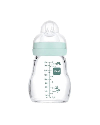 Biberon MAM en verre 170ml - Bleu - Babyboss.ma - MAM - pour bébé maroc