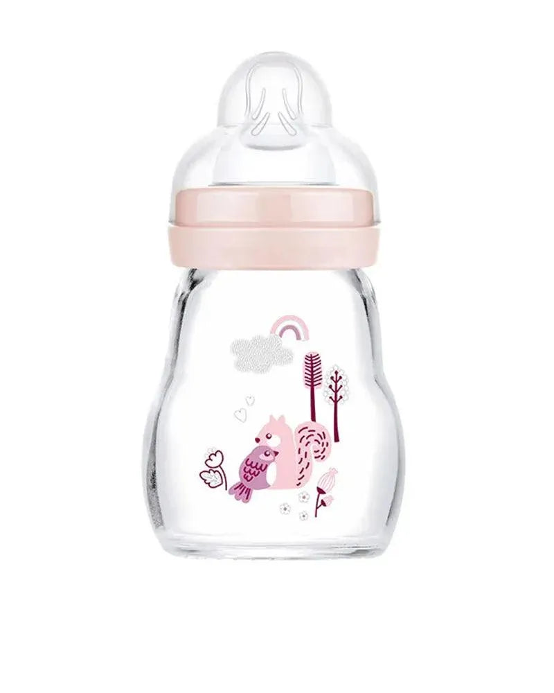 Biberon MAM en verre 170ml - Rose - Babyboss.ma - MAM - pour bébé maroc