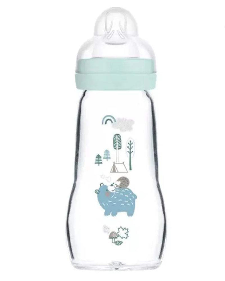 Biberon MAM en verre 260ml - Bleu - MAM - Biberon pour bébé Maroc -www.babyboss.ma