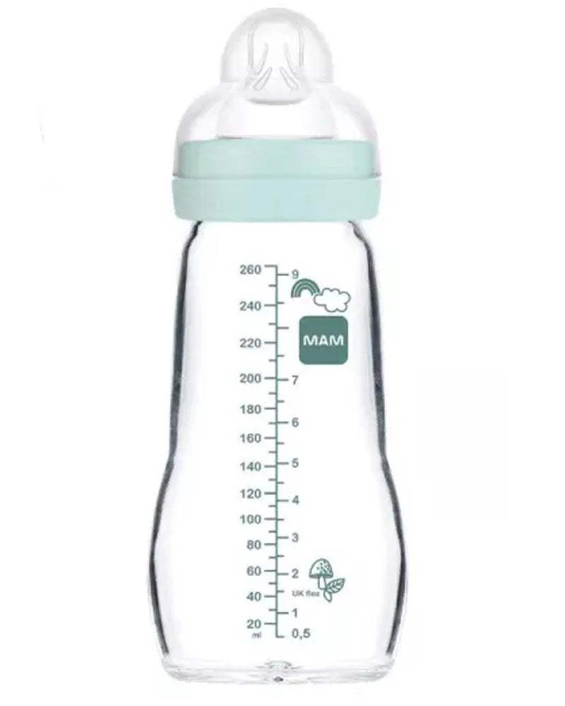 Biberon MAM en verre 260ml - Bleu - MAM - Biberon pour bébé Maroc -www.babyboss.ma
