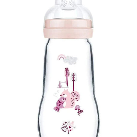 Biberon MAM en verre 260ml - Rose - MAM - Biberon pour bébé Maroc -www.babyboss.ma