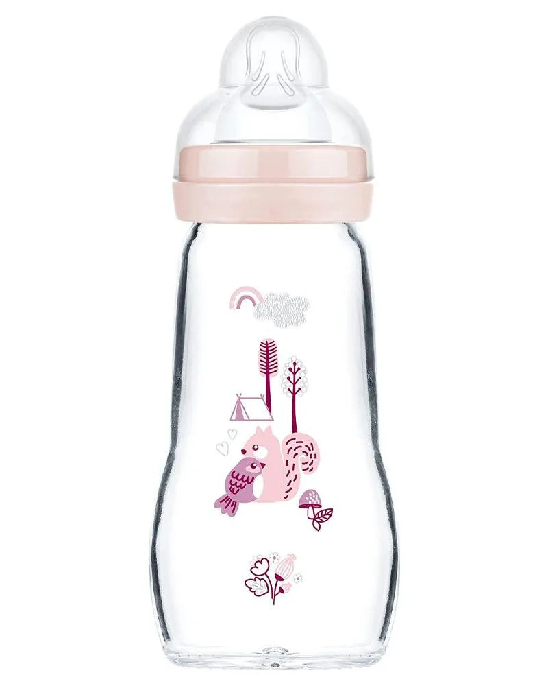 Biberon MAM en verre 260ml - Rose - Babyboss.ma - MAM - pour bébé maroc