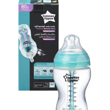 Biberon Tommee Tippee anti-colique avancé 3m+ Turquoise - 340ml - Tommee Tippee - Biberon pour bébé Maroc -www.babyboss.ma