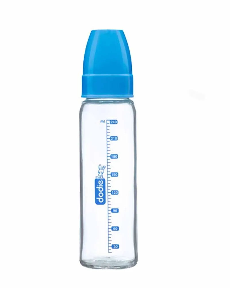 Biberon Verre Dodie Col Etroit 240ml (+6m) - Bleu Lagoon - Babyboss.ma - Dodie - pour bébé maroc