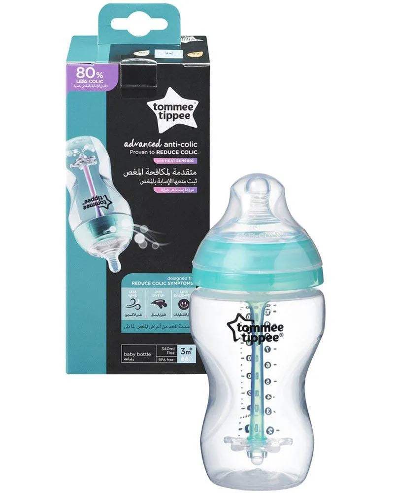 biberon-tommee-tippee-anti-colique-avance-3m-turquoise-340ml-babyboss-ma-tommee-tippee-pour-bebe-maroc - Babyboss.ma -bebe-maroc