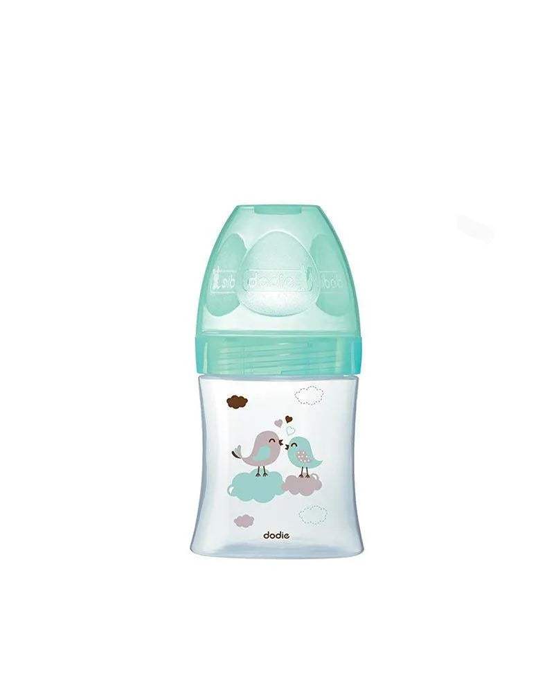 biberon-verre-dodie-anti-colique-en-verre-150ml-0-6m-vert-oiseaux-babyboss-ma-dodie-pour-bebe-maroc - Babyboss.ma -bebe-maroc