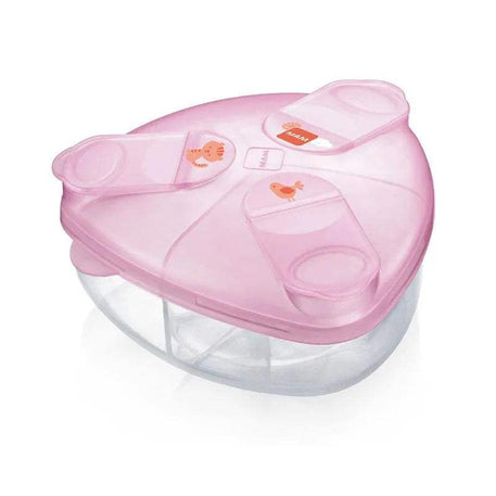 Boîte Doseuse de lait 3 compartiments MAM- Rose - MAM - Doseurs de Lait pour bébé Maroc -www.babyboss.ma