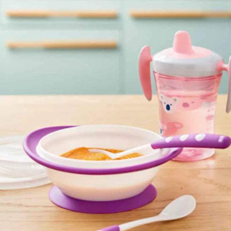 Bol d'Apprentissage avec couvercle NUK - Violet - NUK - Bols pour bébé Maroc -www.babyboss.ma