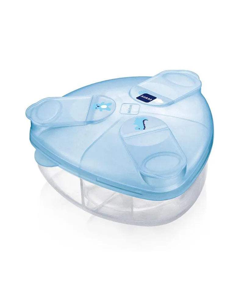 boite-doseuse-de-lait-3-compartiments-mam-bleu-babyboss-ma-mam-pour-bebe-maroc - Babyboss.ma -bebe-maroc