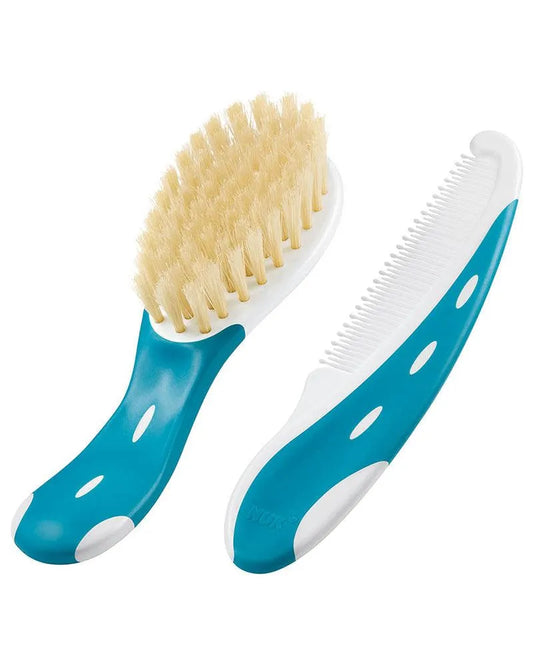 Brosse et Peigne Bébé Extra Souple NUK - Bleu - Babyboss.ma - NUK - pour bébé maroc