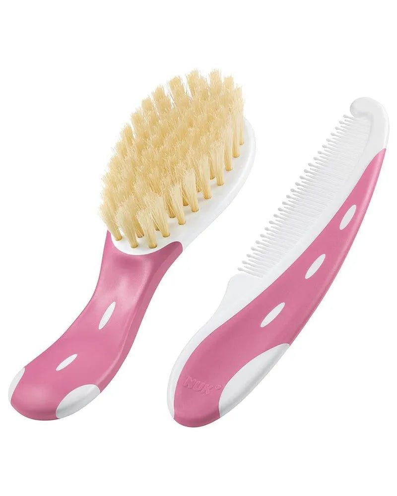 Brosse et Peigne Bébé Extra Souple NUK - Rose - Babyboss.ma - NUK - pour bébé maroc