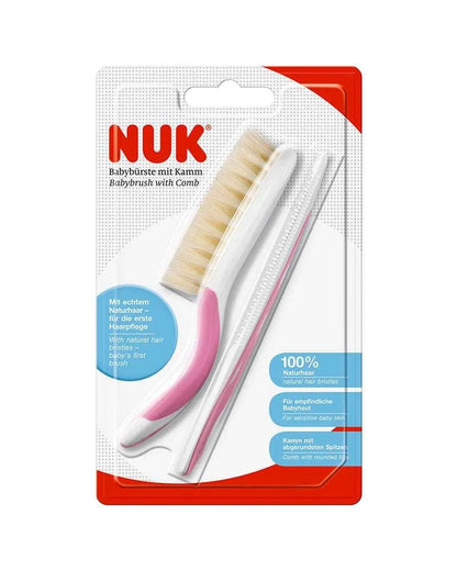 Brosse et Peigne Bébé Extra Souple NUK - Rose - Babyboss.ma - NUK - pour bébé maroc