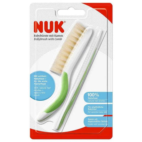 Brosse et Peigne Bébé Extra Souple NUK - Vert - NUK - Hygiène et Soin pour bébé Maroc -www.babyboss.ma
