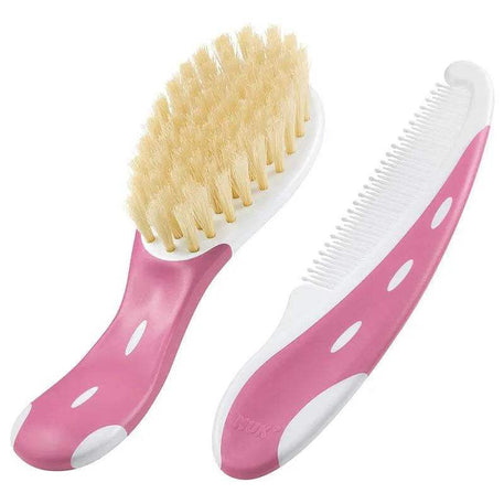 brosse-et-peigne-bebe-extra-souple-nuk-rose-babyboss-ma-nuk-pour-bebe-maroc-1 - Babyboss.ma -bebe-maroc