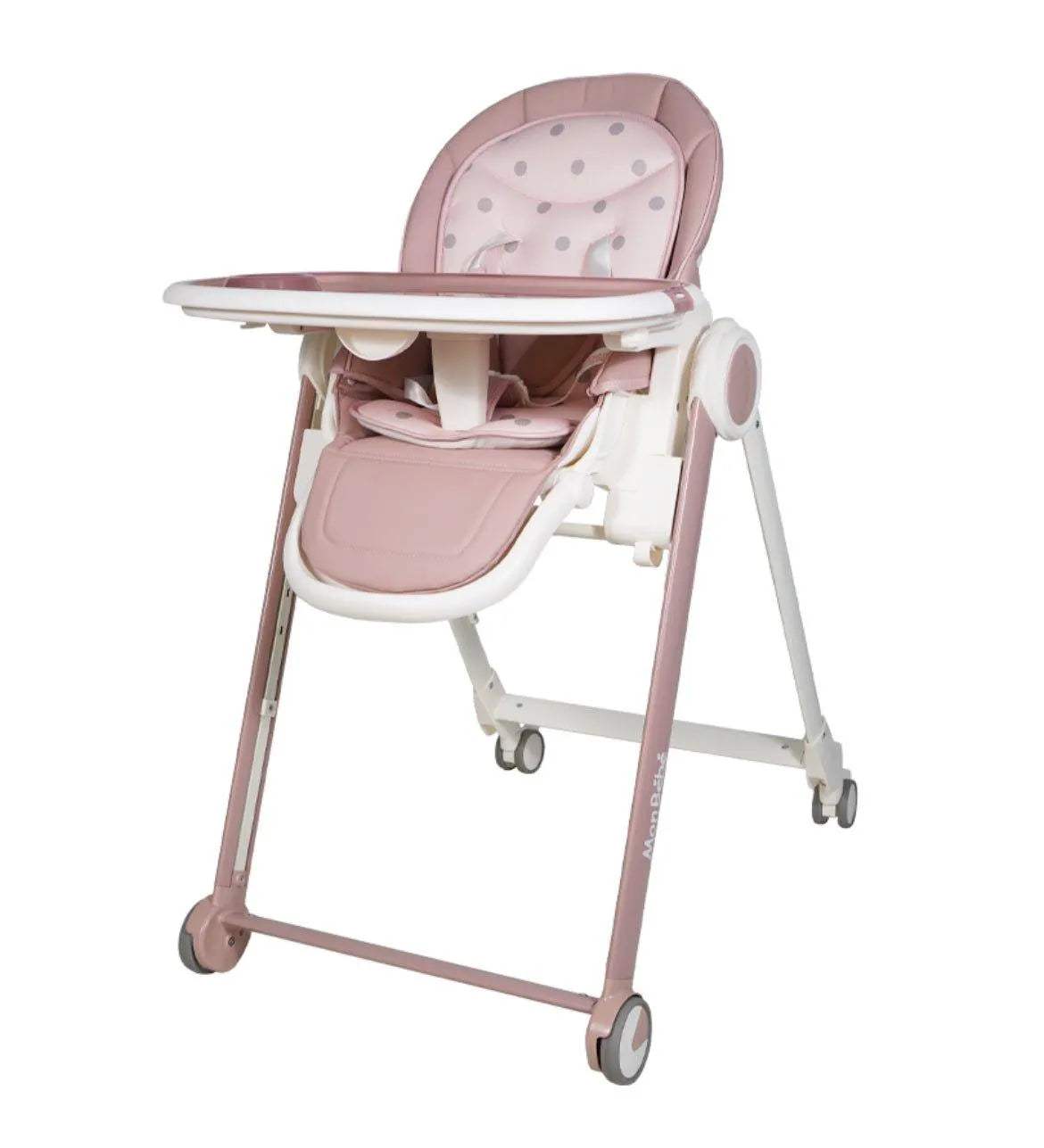 CHAISE HAUTE ÉVOLUTIVE ROSE – MON BÉBÉ - mon bebe - pour bébé Maroc -www.babyboss.ma