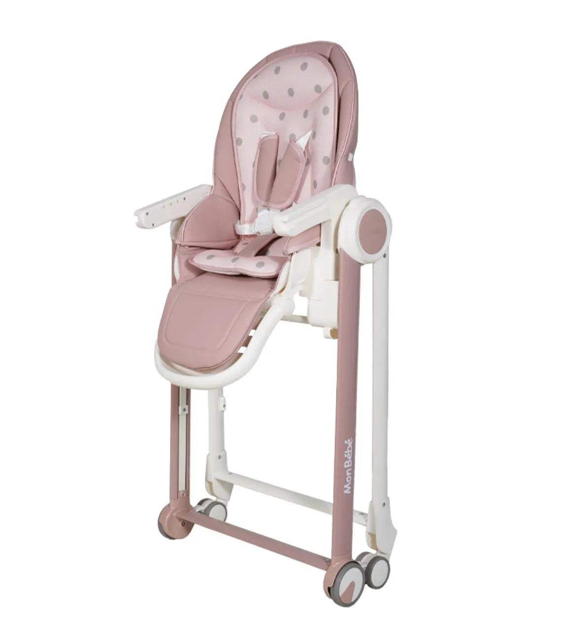 CHAISE HAUTE ÉVOLUTIVE ROSE – MON BÉBÉ - mon bebe - pour bébé Maroc -www.babyboss.ma