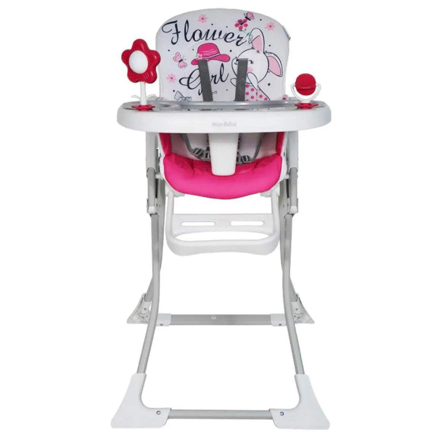 CHAISE HAUTE JUNGLE ROSE – MON BÉBÉ - mon bebe - pour bébé Maroc -www.babyboss.ma