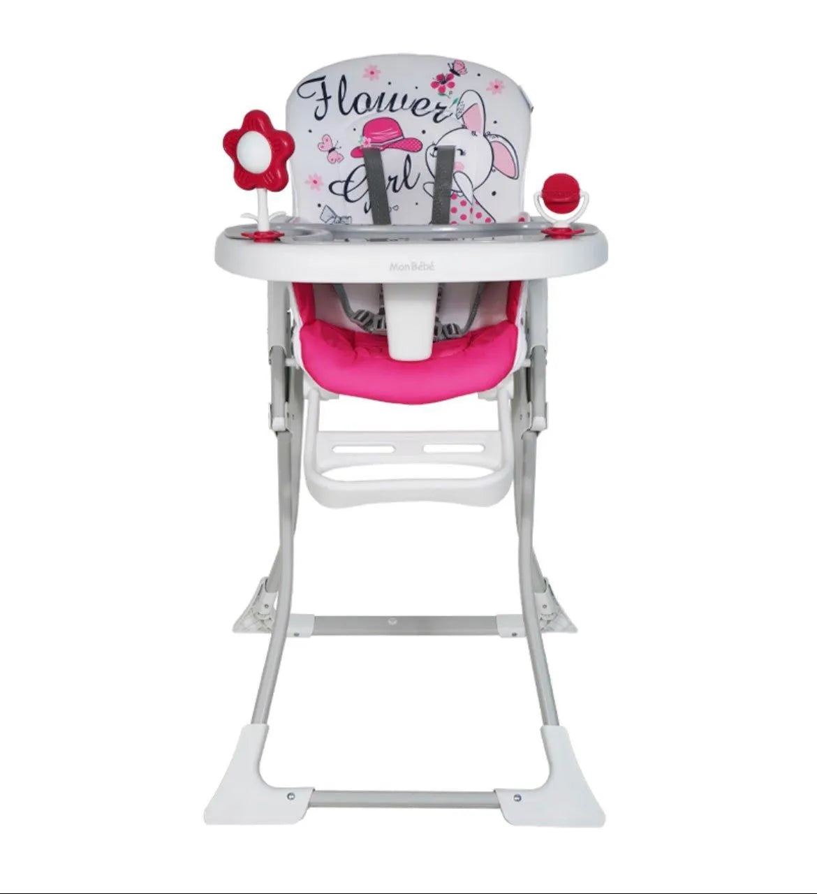 CHAISE HAUTE JUNGLE ROSE – MON BÉBÉ - Babyboss.ma - mon bebe - pour bébé maroc